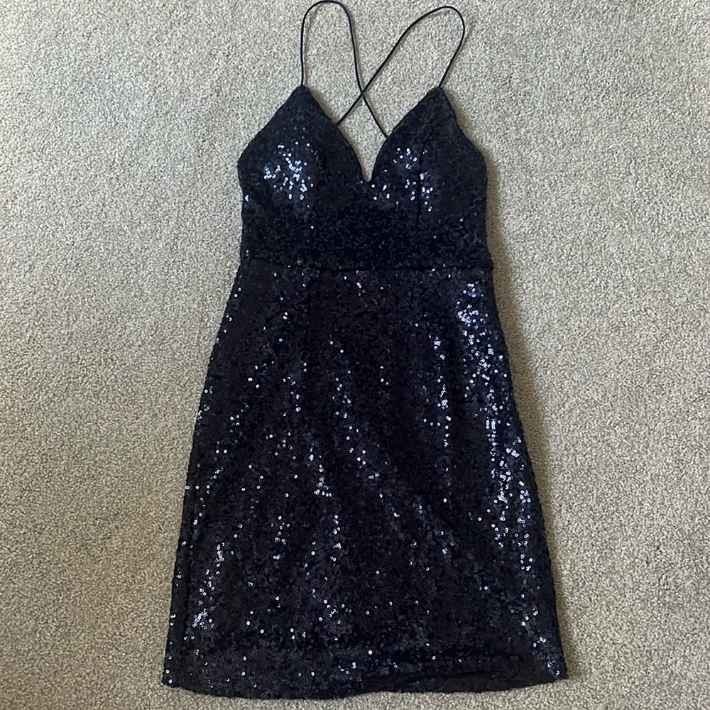Hello molly sparkling navy blue dress